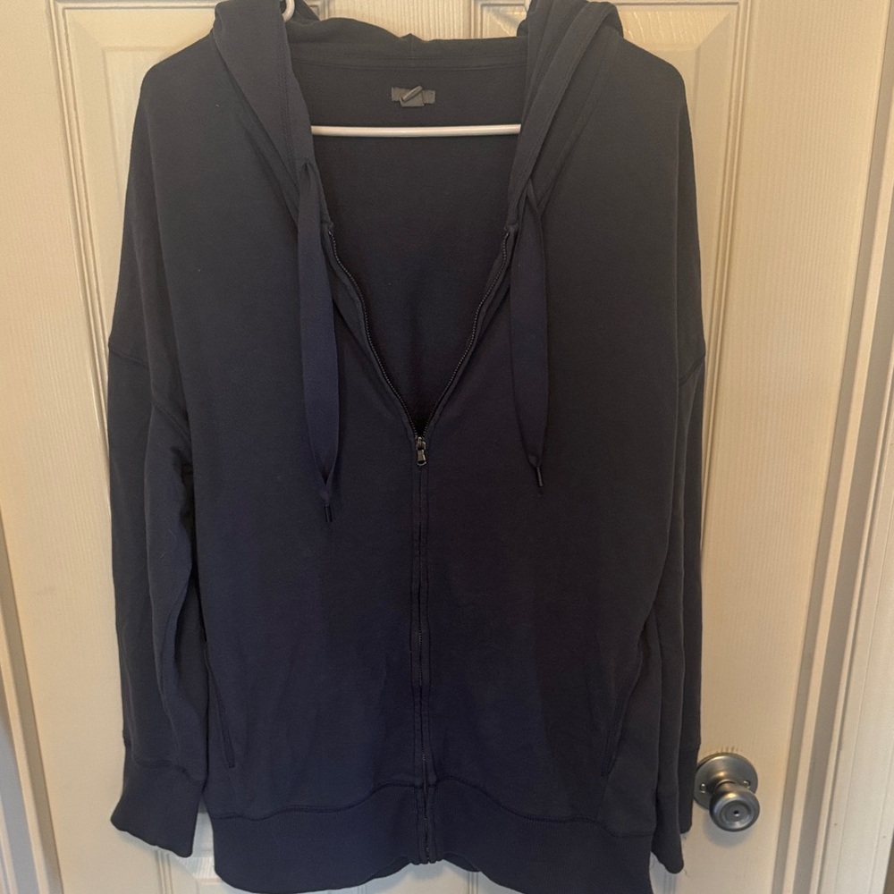 Aerie Navy Blue Zip-Up Hoodie